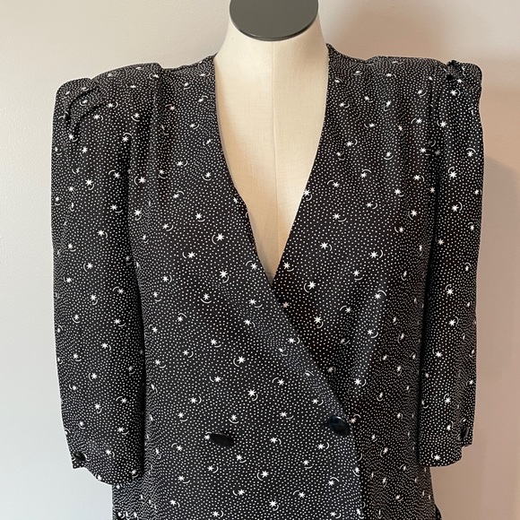 SALE: Vintage Jenny Sz 18 Celestial Print Blouse - Picture 3 of 7